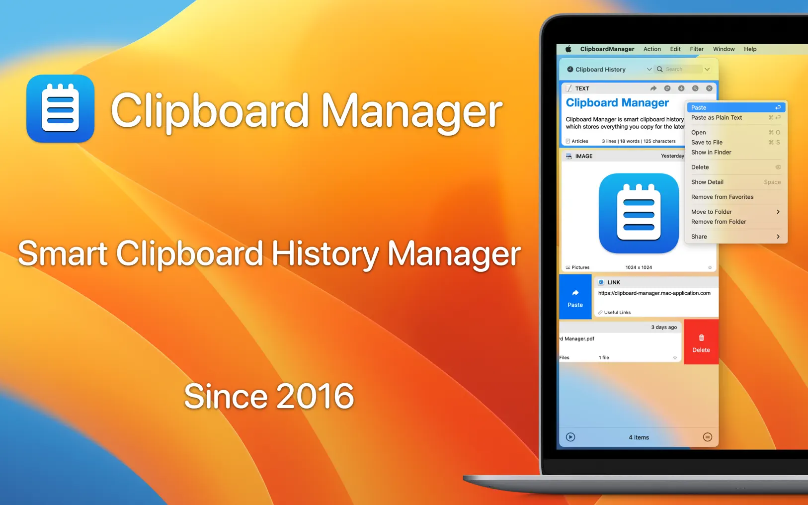Clipboard Manager For Mac v2.7.0 剪贴板管理工具