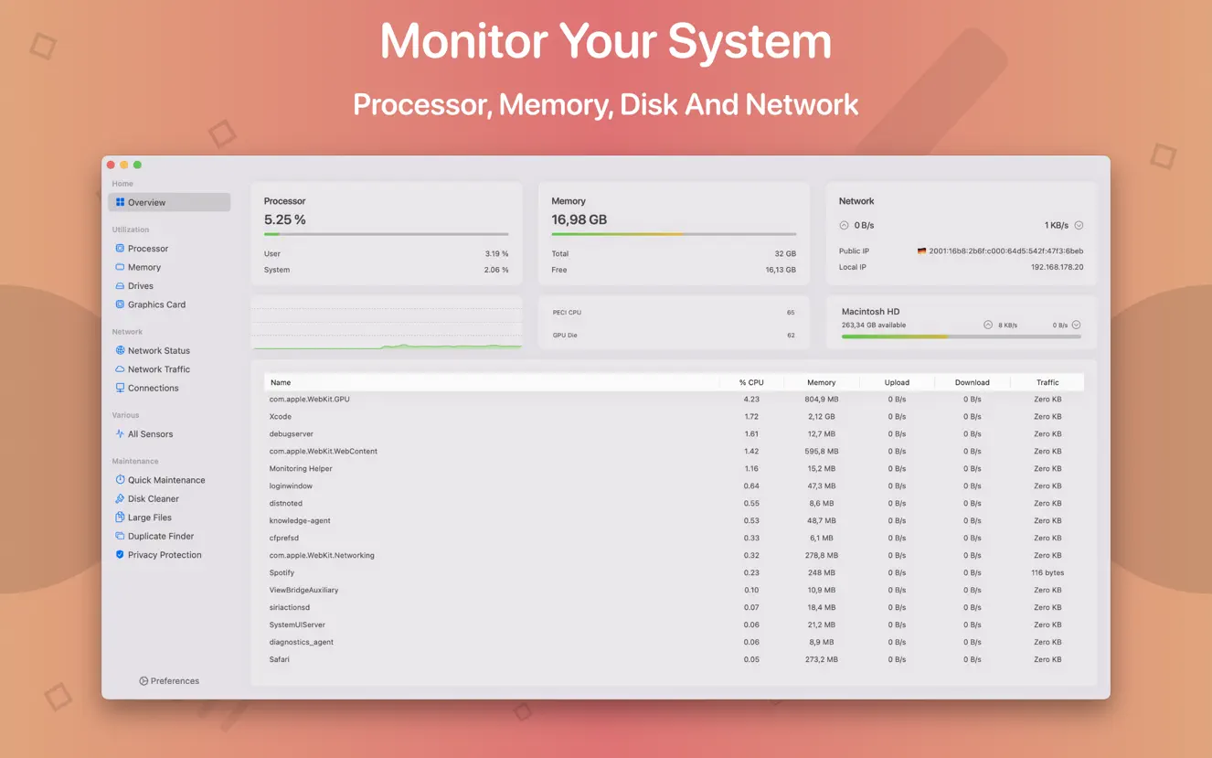System Toolkit For Mac v6.1.2 在菜单栏显示系统信息