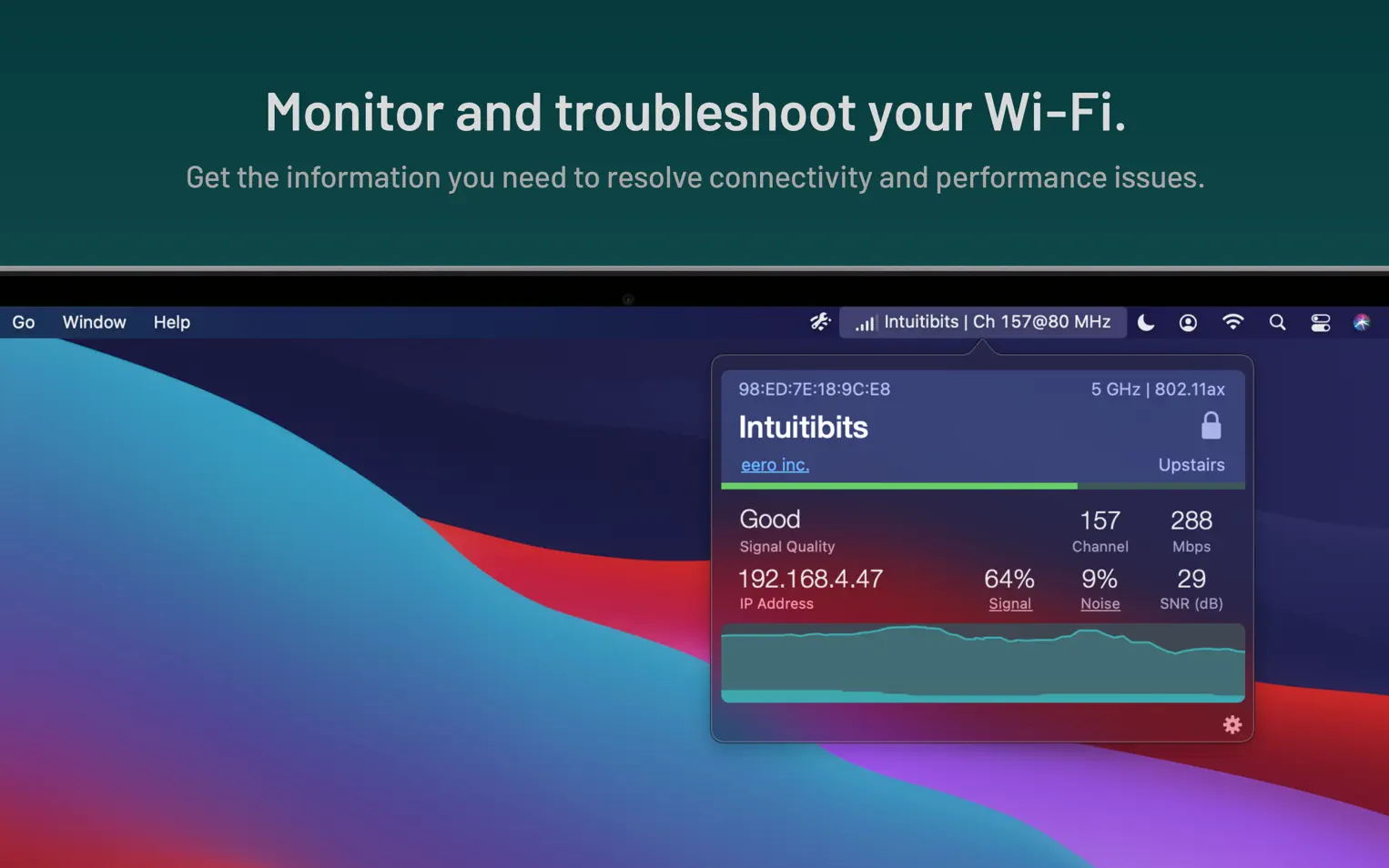 WiFi Signal For Mac v4.4.12 状态栏显示WiFi信号强度
