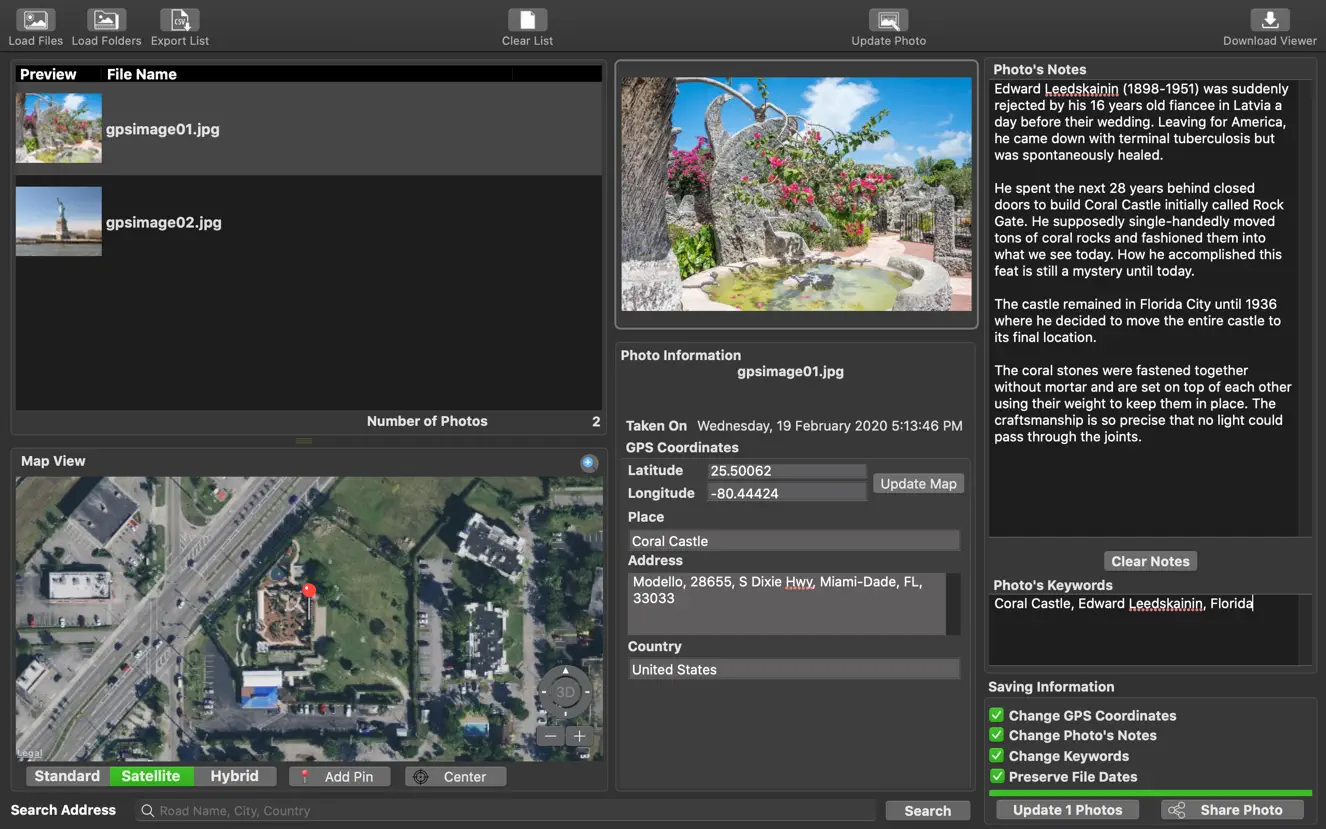 Memory Pictures For Mac v4.3.0修改图片GPS日期信息