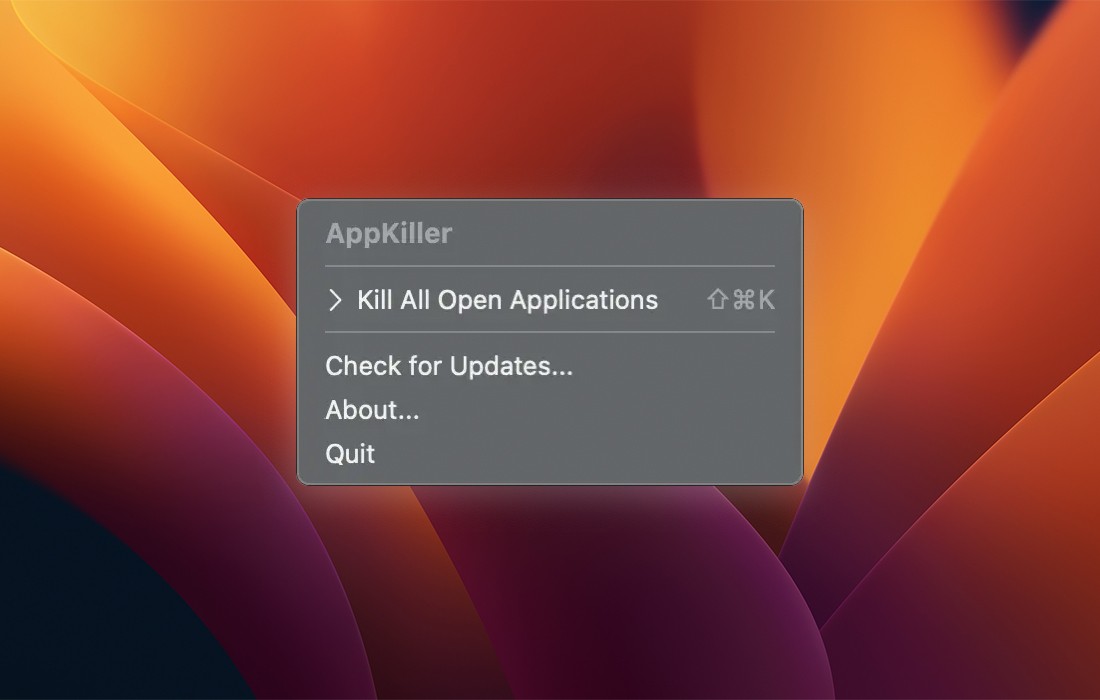 AppKiller For Mac v3.7 一键关闭所有APP工具