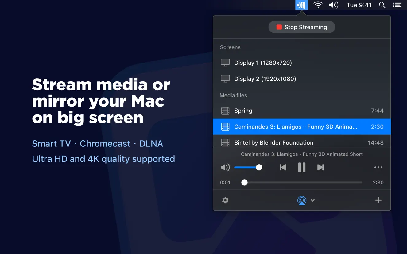 JustStream PRO For Mac v2.12将图像从 Mac 屏幕显示到电视