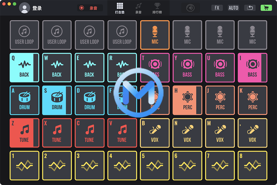 DJ Mix Pads 2 For Mac v16.0.8(6.0.8) 制作音乐打击垫和电鼓垫
