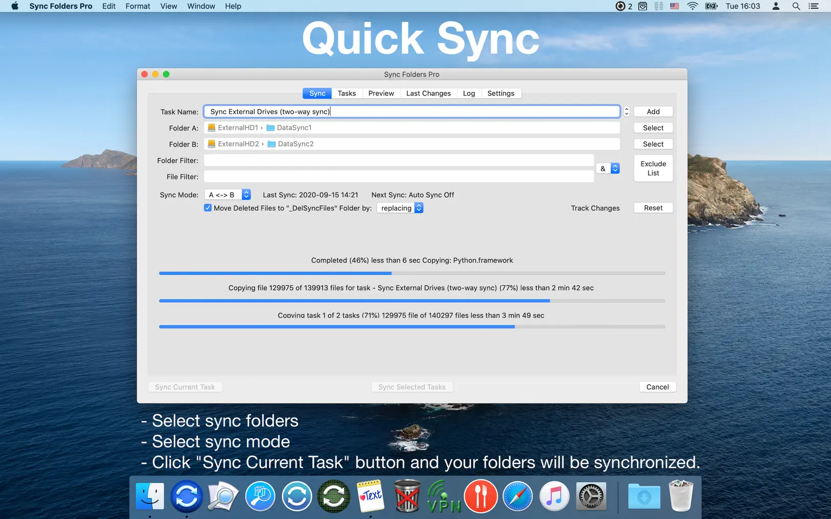 Sync Folders Pro For Mac v4.7.6文件同步备份工具