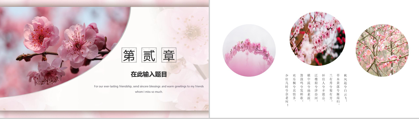 桃花节欣赏桃花旅游纪念相册PPT模板-5