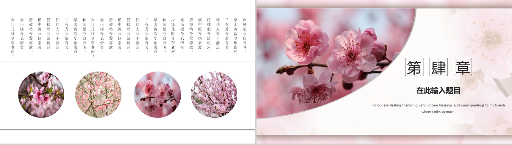 桃花节欣赏桃花旅游纪念相册PPT模板-10