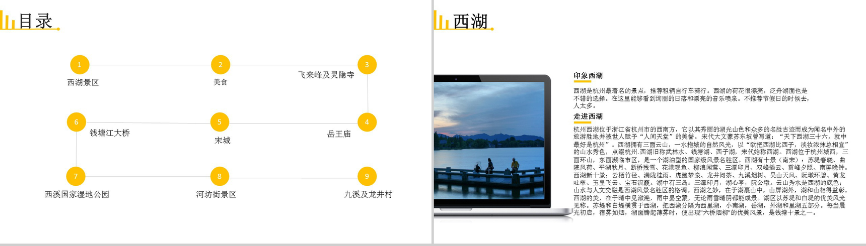 说走就走的旅行印象杭州旅行日记纪念相册PPT模板-2