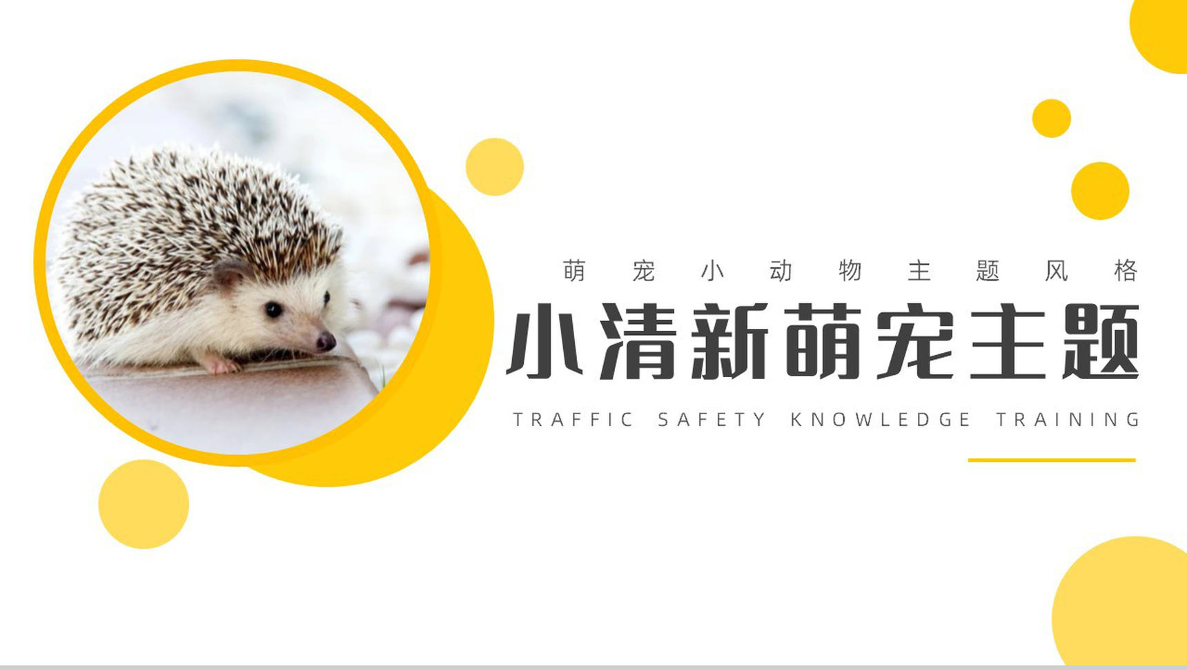 萌宠小动物主题风格PPT模板
