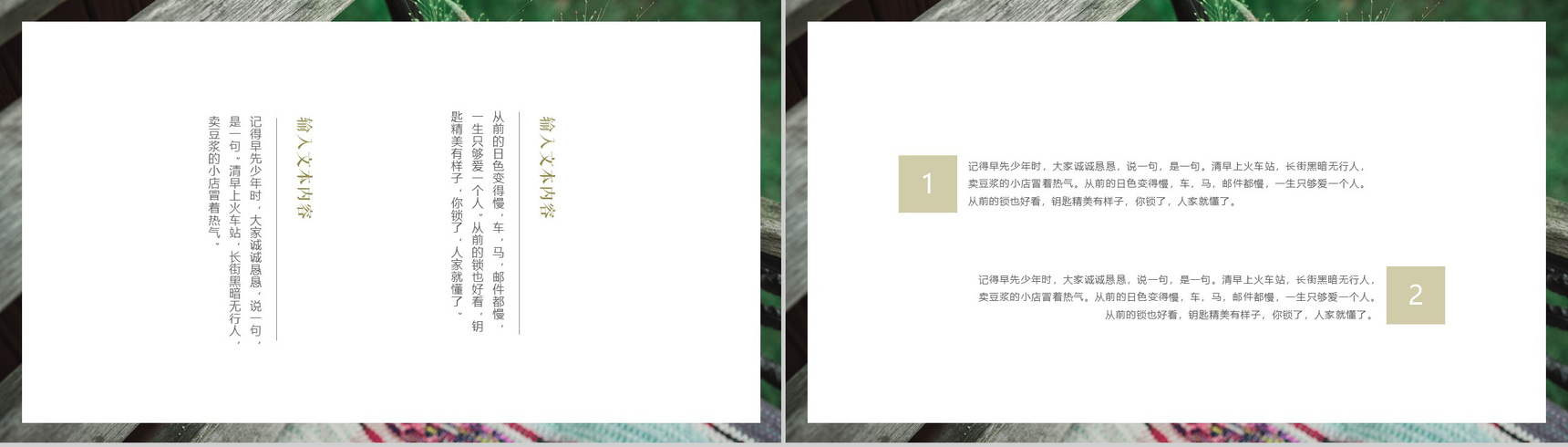 日系草木一休主题总结汇报通用PPT模板-6