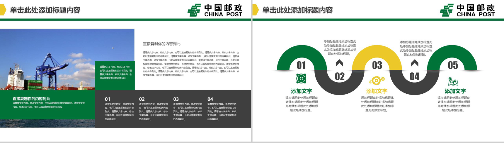 中国邮政快递完整框架工作总结PPT模板-8