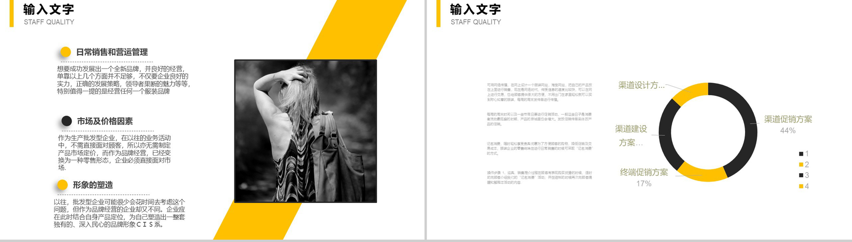 小清新简约欧美时尚服装品牌宣传汇报PPT模板-9