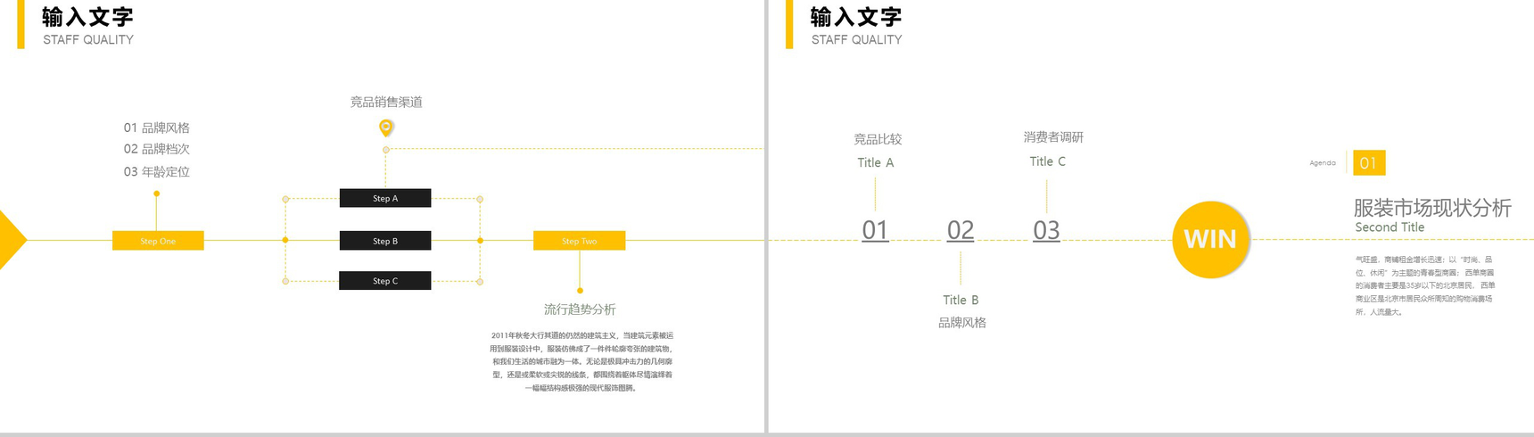 小清新简约欧美时尚服装品牌宣传汇报PPT模板-4