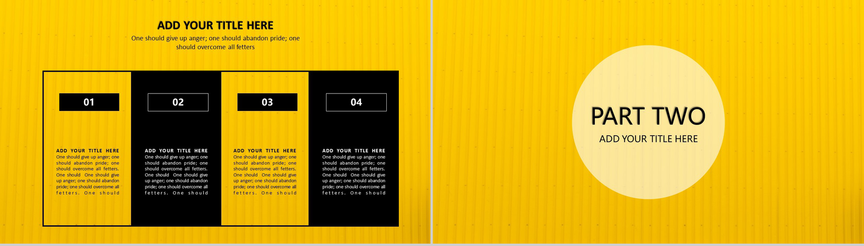企业静态绘画商务总结精选黄色汇报PPT模板-4