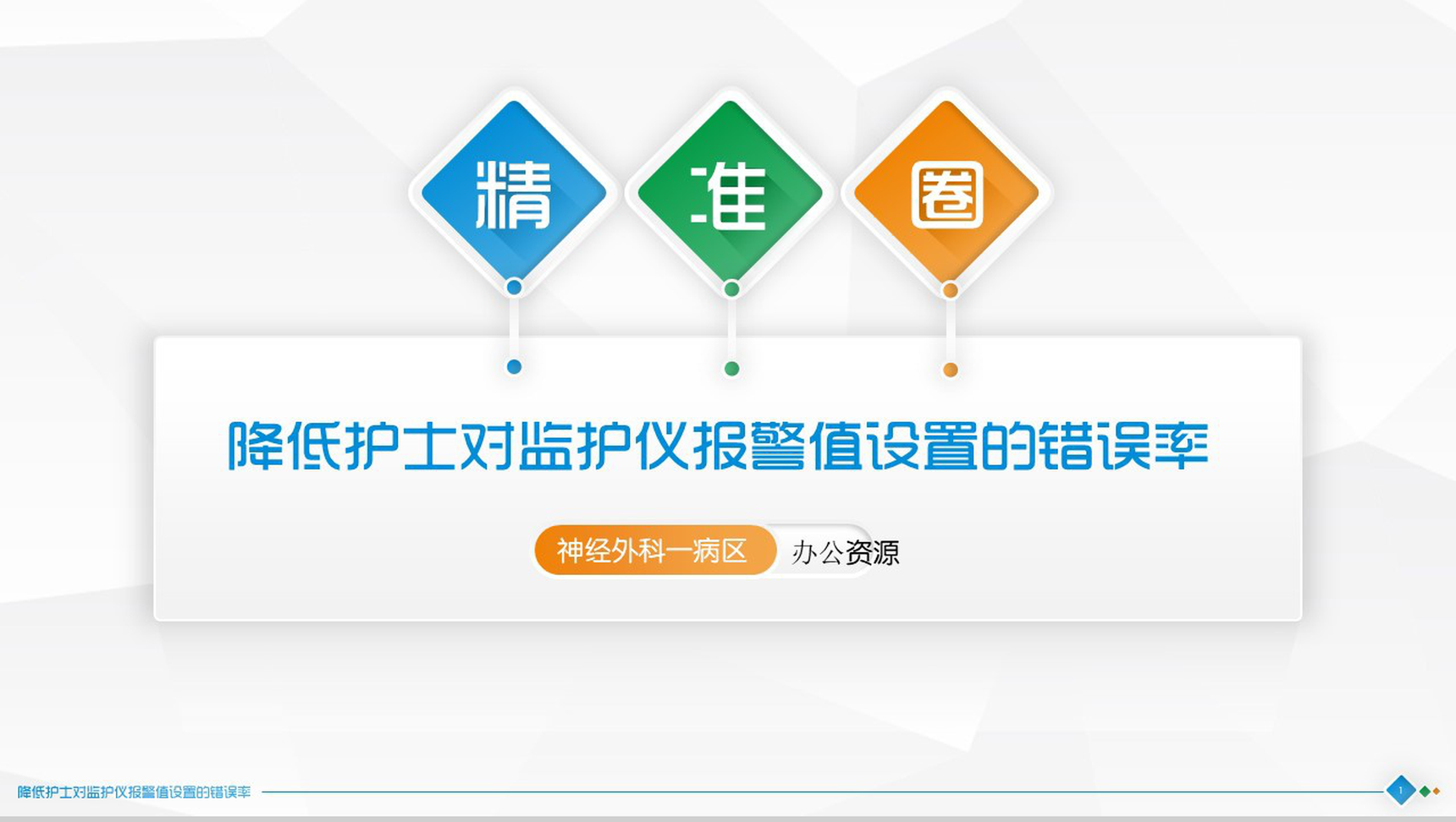 扁平化大气精准圈医学医疗医药行业汇报总结PPT模板