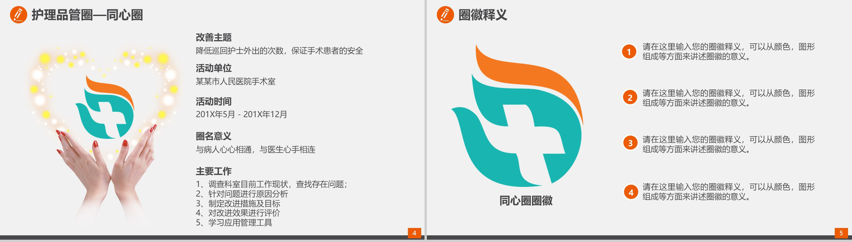 简约品管圈成果汇报医疗医药医学工作汇报总结PPT模板-3