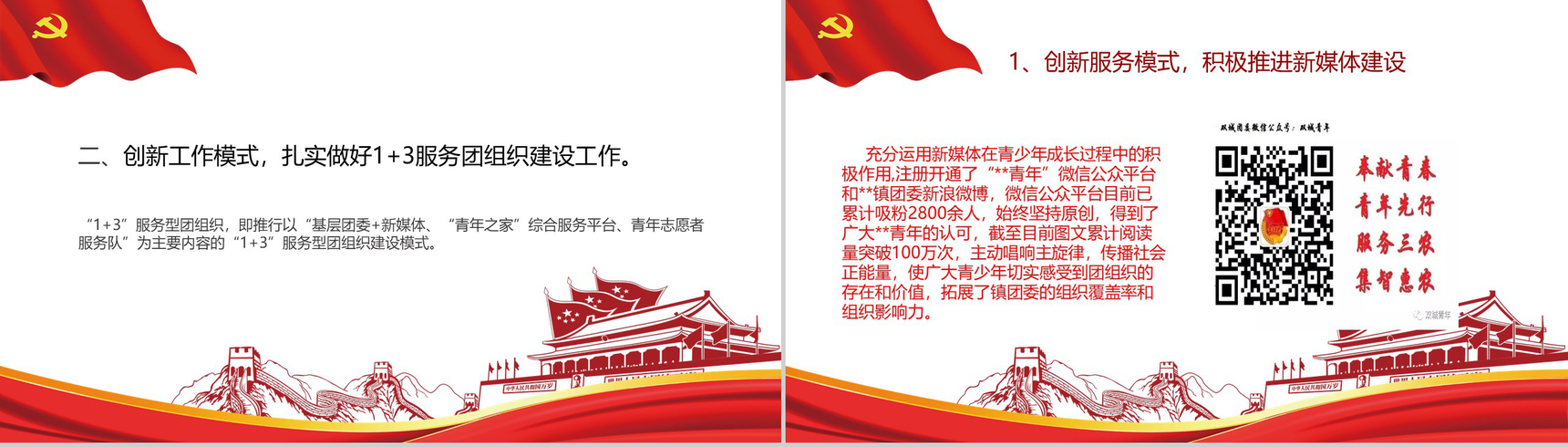 乡镇团委书记述职报告工作总结通用PPT模板-6