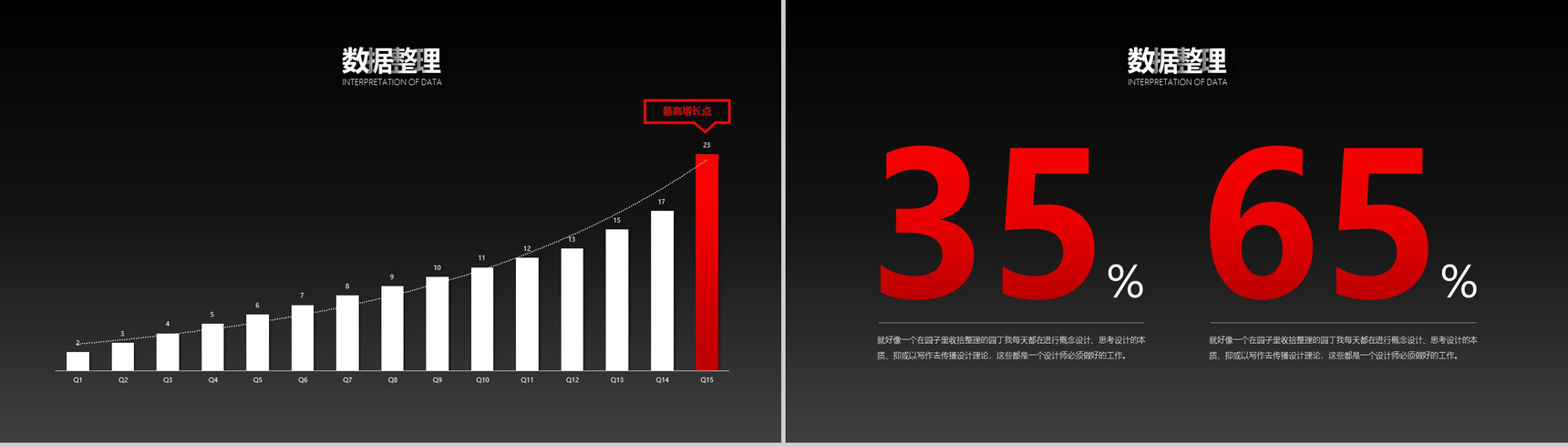 黑底中国风商务总结年终汇报PPT模板-8