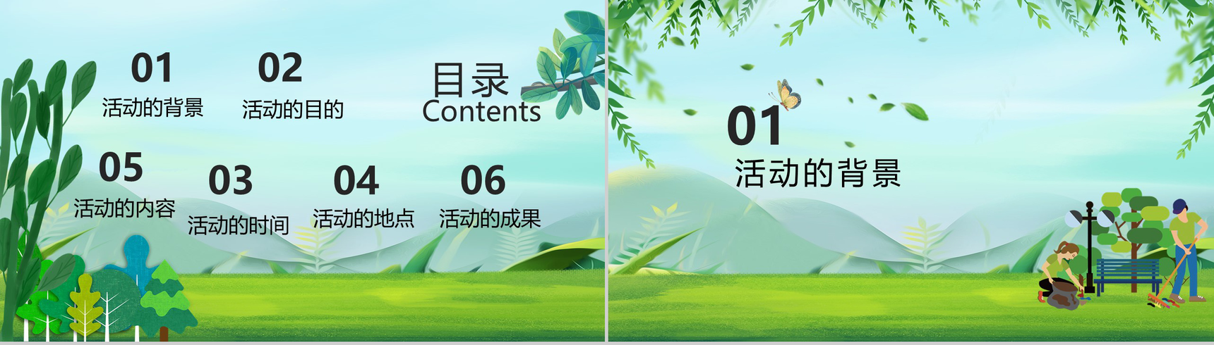 社会环保意识调查!某中医大学暑期社会实践总结PPT模板-2