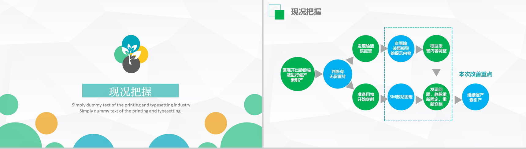 创意微立体小圆医药医生护理品管圈成果汇报PPT模板-6