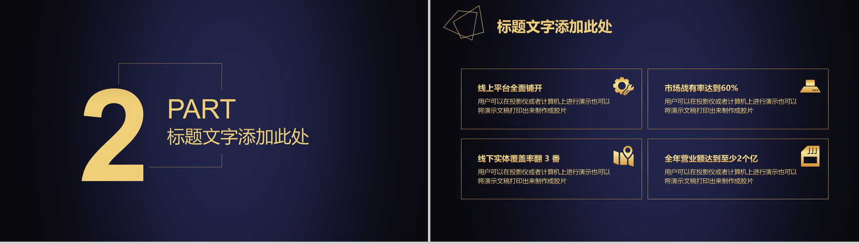 蓝金大气金融科技商业计划书汇报总结PPT模板-5