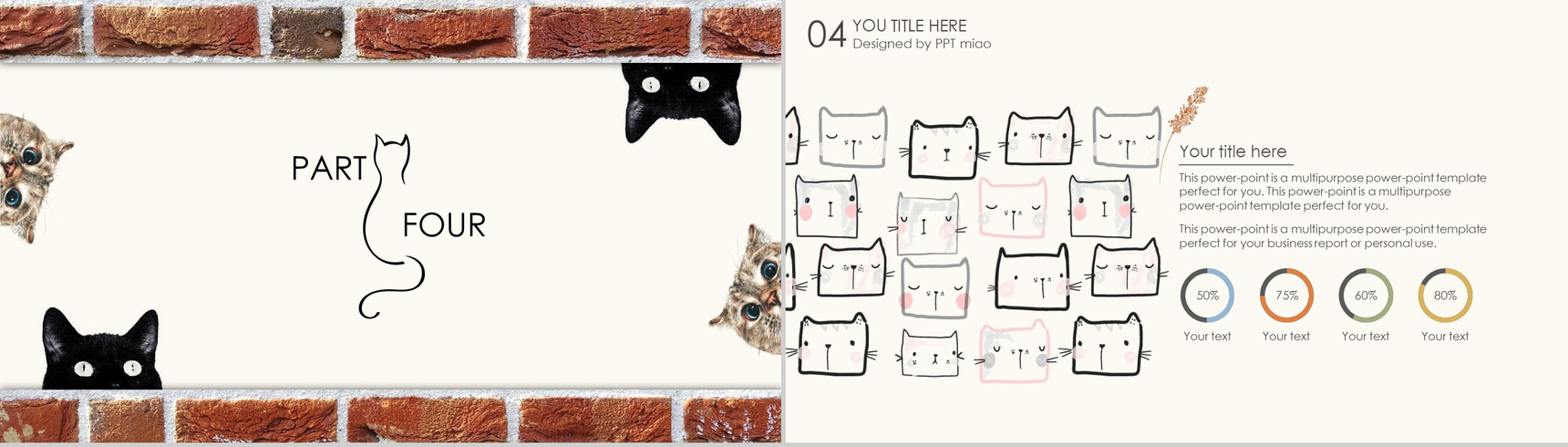 简约创意猫咪主题商业计划书PPT模板-12