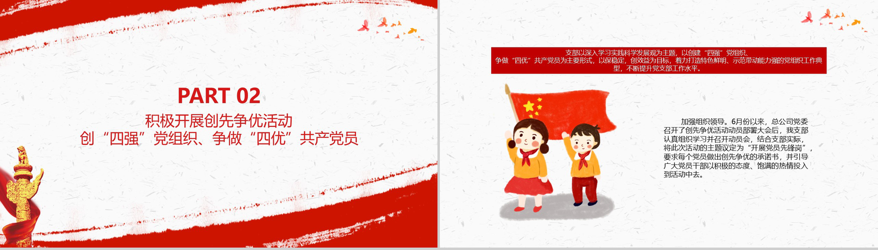 企业党支部年度工作总结(计划)PPT模板-4