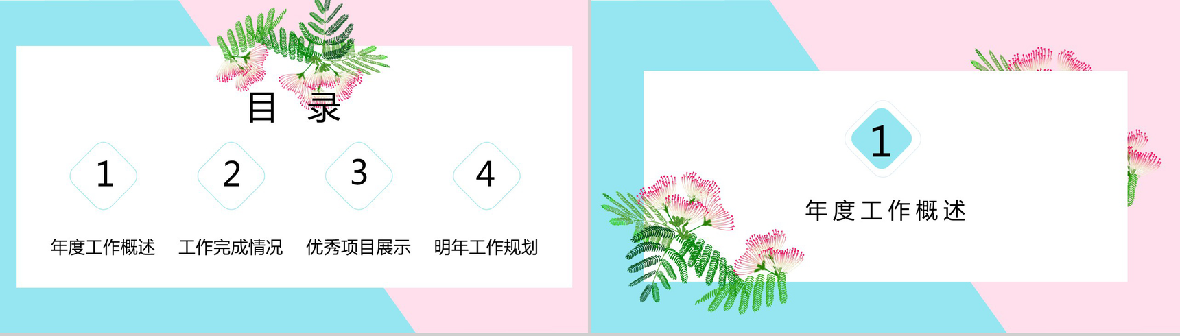 小清新夏至花瓣工作辞职报告工作规划PPT模板-2