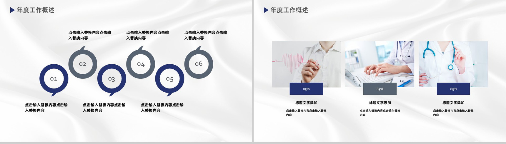 大气简洁分子医疗护理年终总结新年计划PPT模板-3