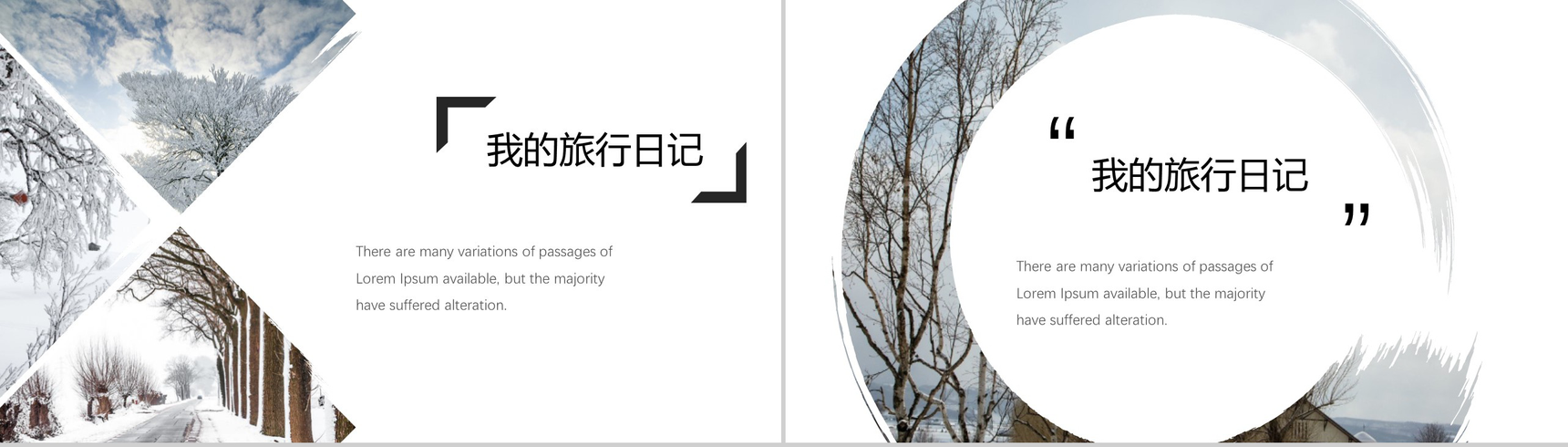 冬天雪景动态杂志风年度总结PPT模板-4