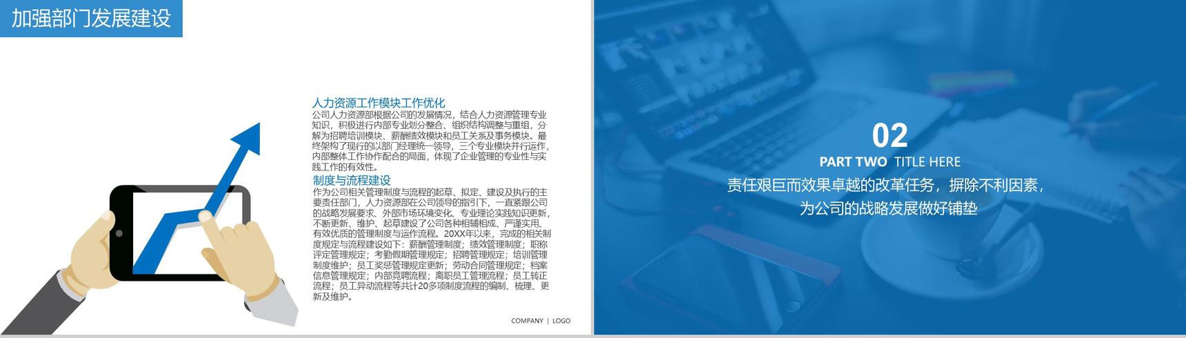 人力资源部工作总结(计划)汇报通用PPT模板-4