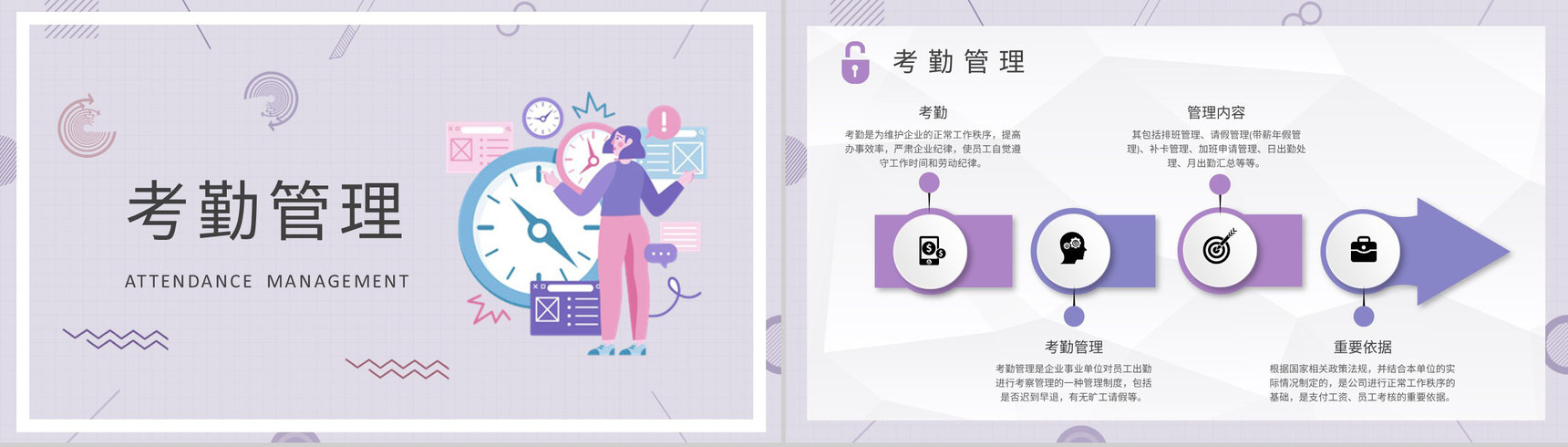 单位行政部门工作制度培训员工考勤管理制度总结PPT模板-6