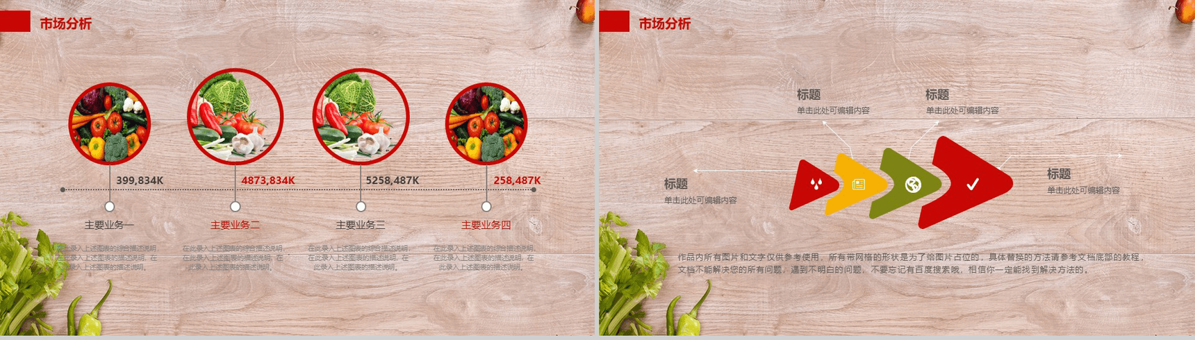 简洁蔬果美食项目策划宣传推广工作汇报PPT模板-9