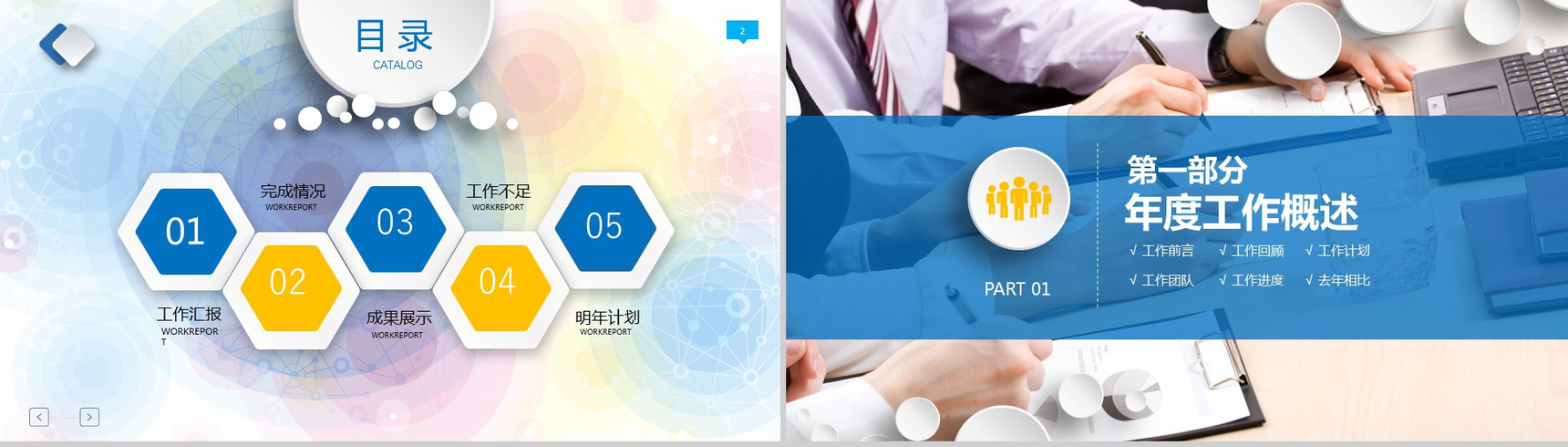 年终总结工作总结PPT模板-2