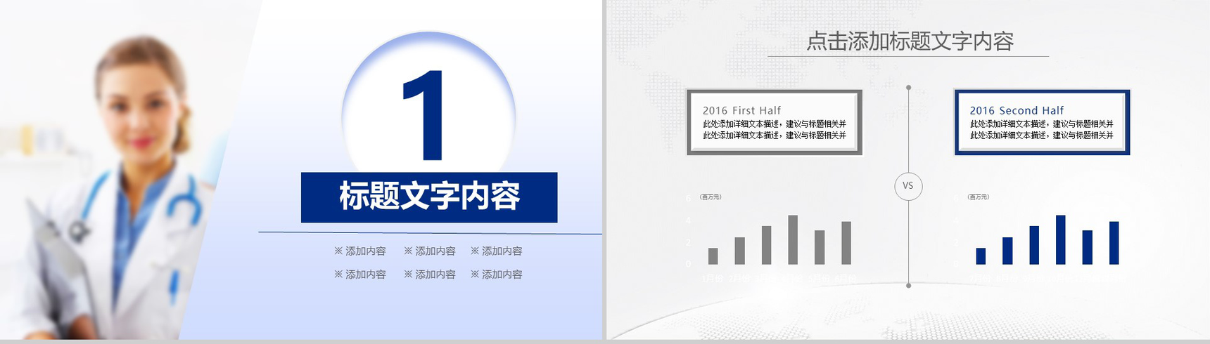 精美实用微粒体医疗行业工作汇报年终总结PPT模板-3