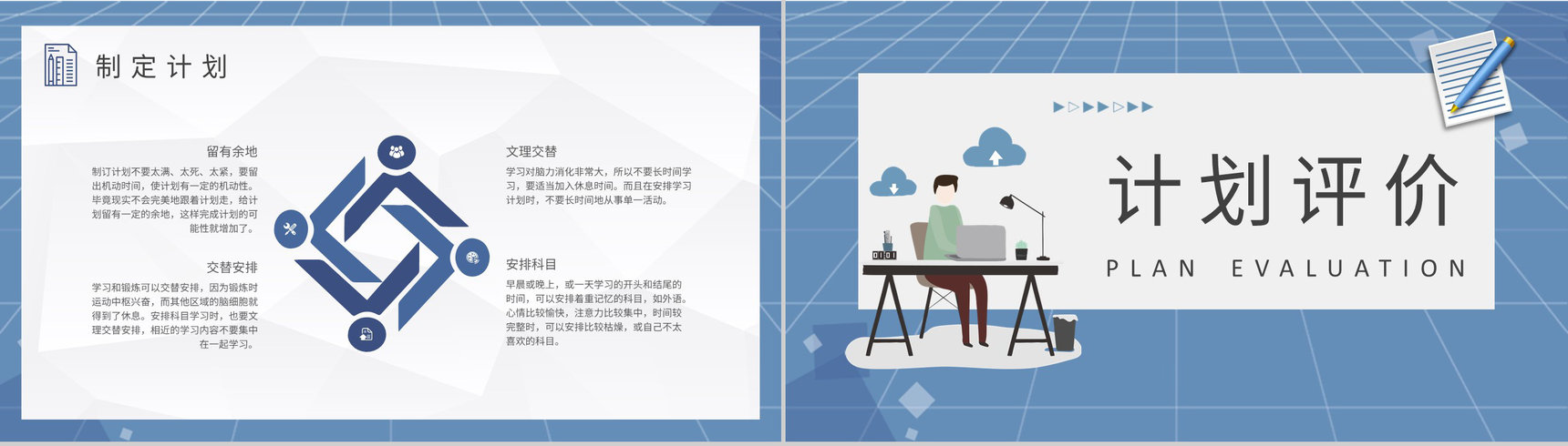 初中学校学生课程学习小结个人学习计划实施效果评价PPT模板-4