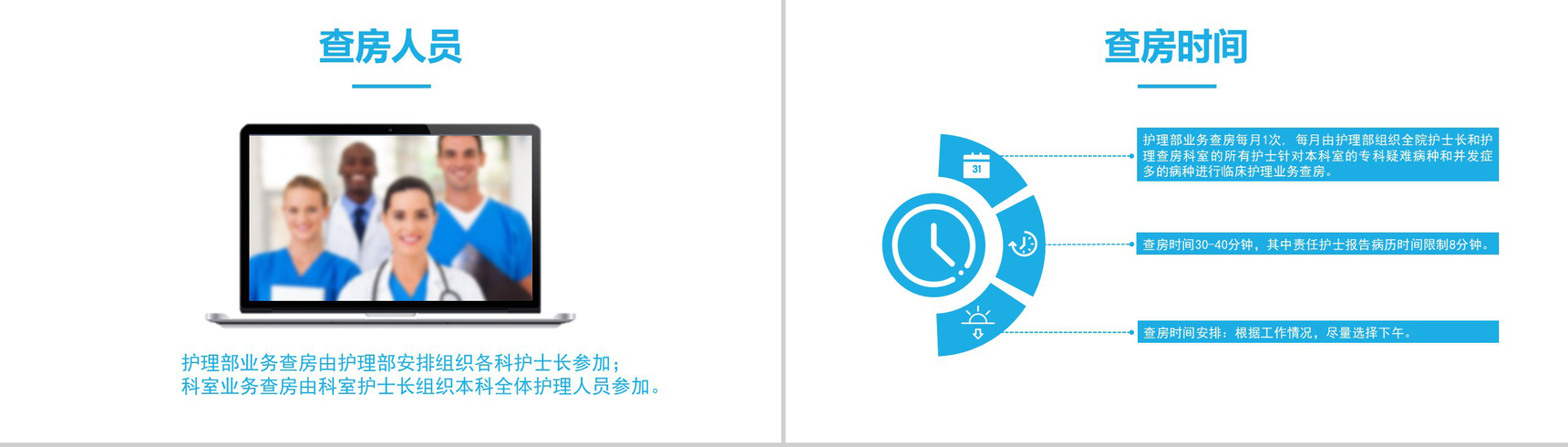 蓝色简约医疗护理查房PPT模板-6
