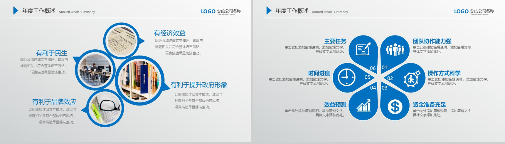 框架完整实用蓝色个人总结工作计划汇报PPT模板-6