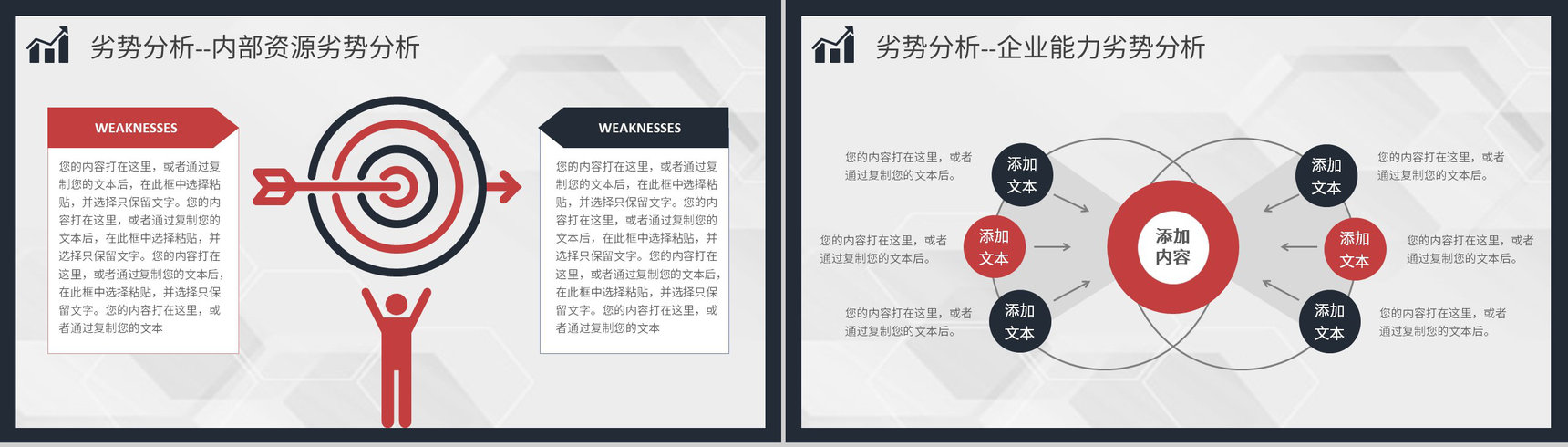 员工SWOT自我分析评价汇报个人职业案例分析培训PPT模板-6