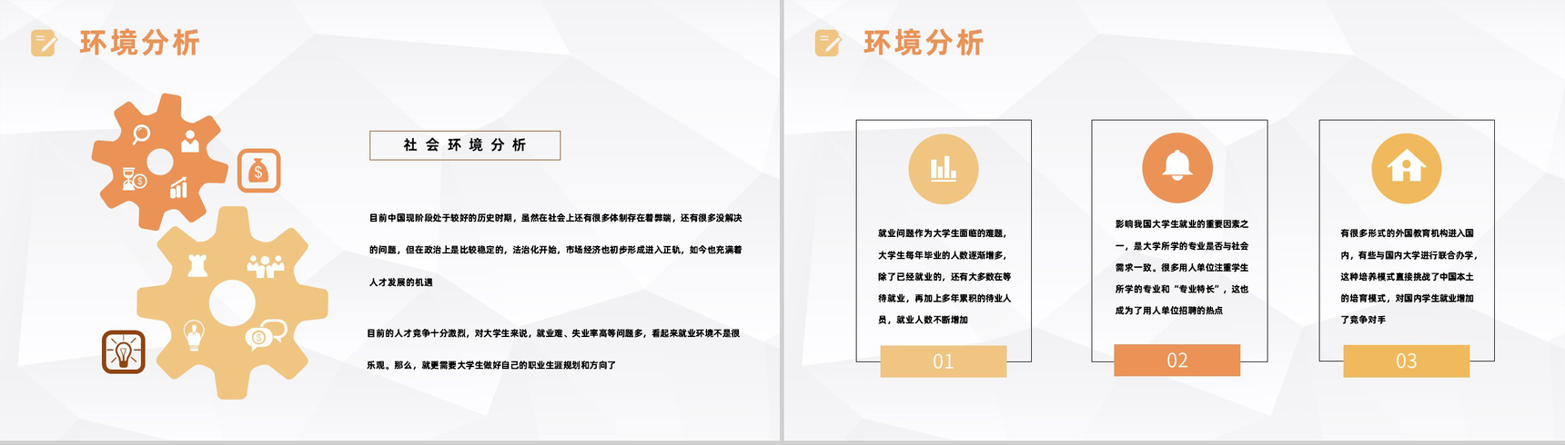 大学生职业生涯规划书设计个人工作规划范文通用PPT模板-7
