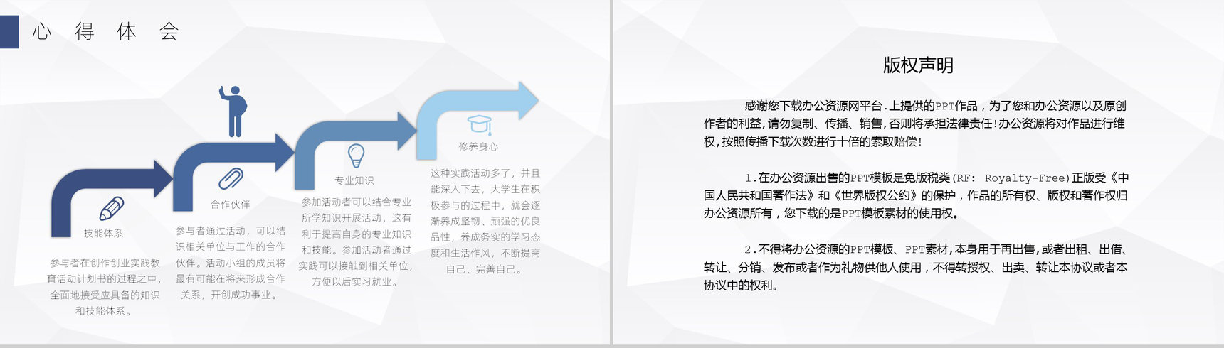 假期大学生义务劳动社会实践活动总结报告通用PPT模板-8