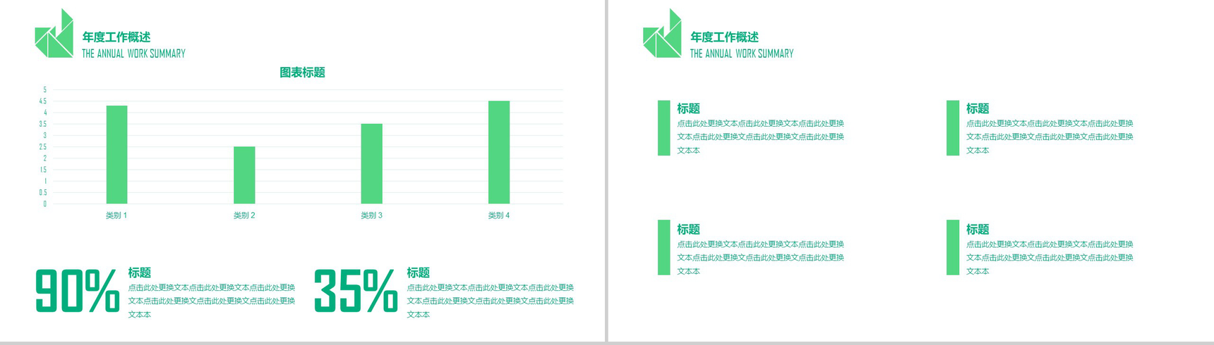 绿色清新城市规划建设工作汇报总结PPT模板-4