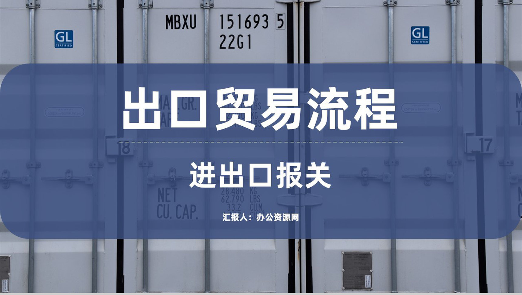 企业出口贸易流程及物流行业进出口报关流程PPT模板