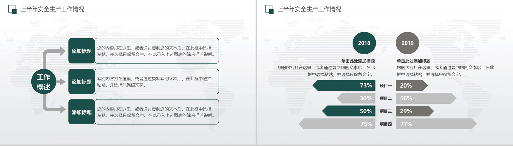 清新商务建筑公司安全生产月工作总结汇报PPT模板-3
