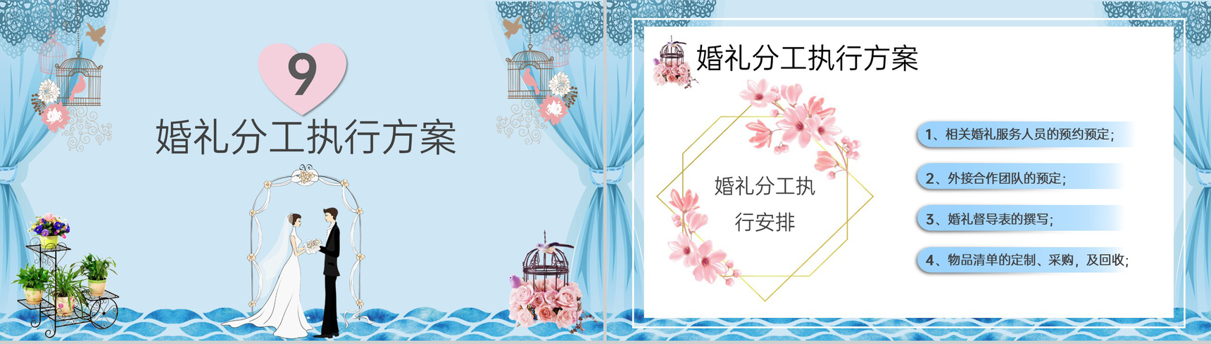 蓝色简约商务风婚礼策划师谈单员培训之了解婚礼PPT模板-12