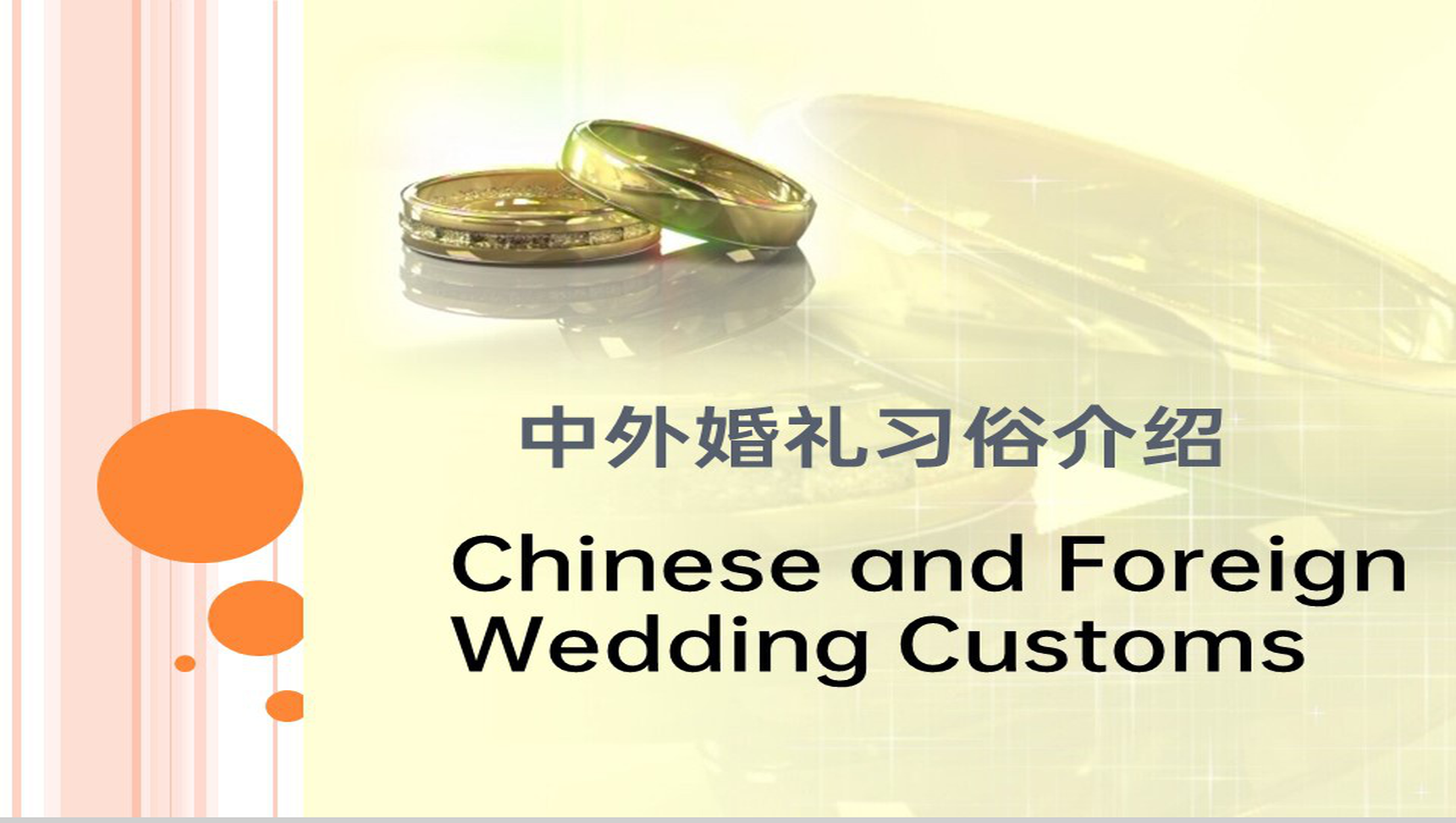 米黄简约风婚礼策划师培训认识中式婚礼PPT模板-1