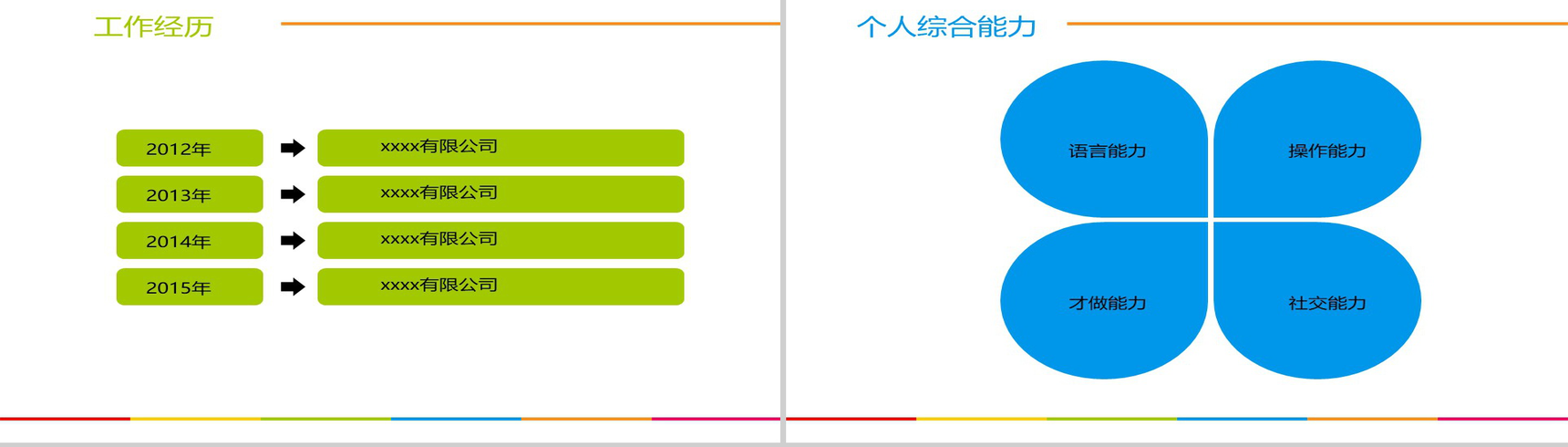 欧美简洁高端设计个人简历简介PPT模板-3