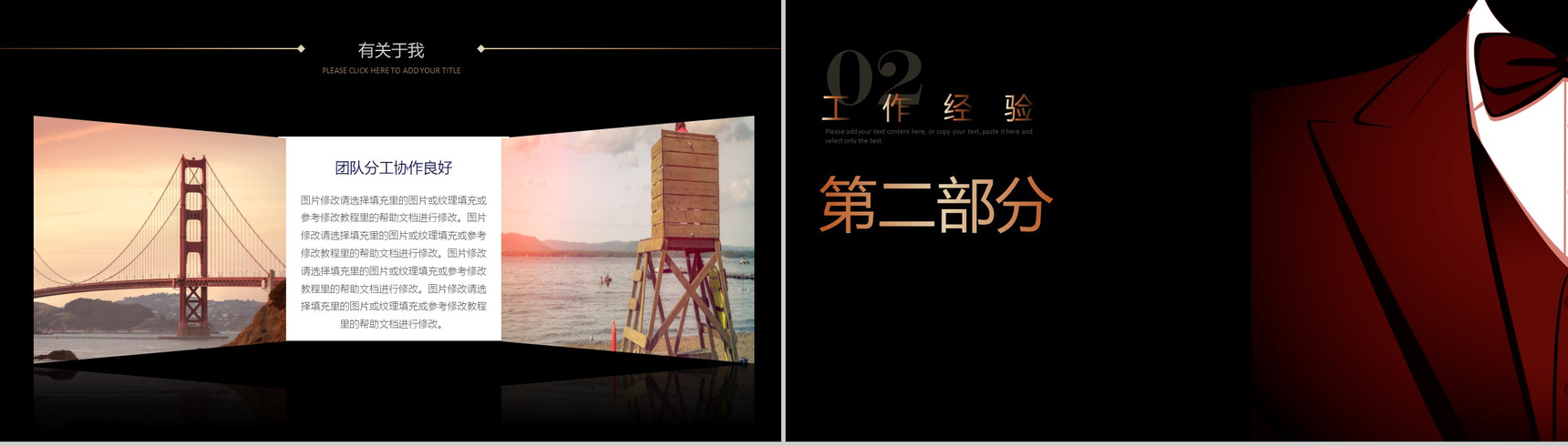欧美商务风简约个人简历求职竞聘报告PPT模板-6