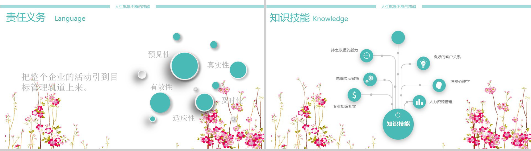小清新唯美商务求职竞聘个人简历PPT模板-7