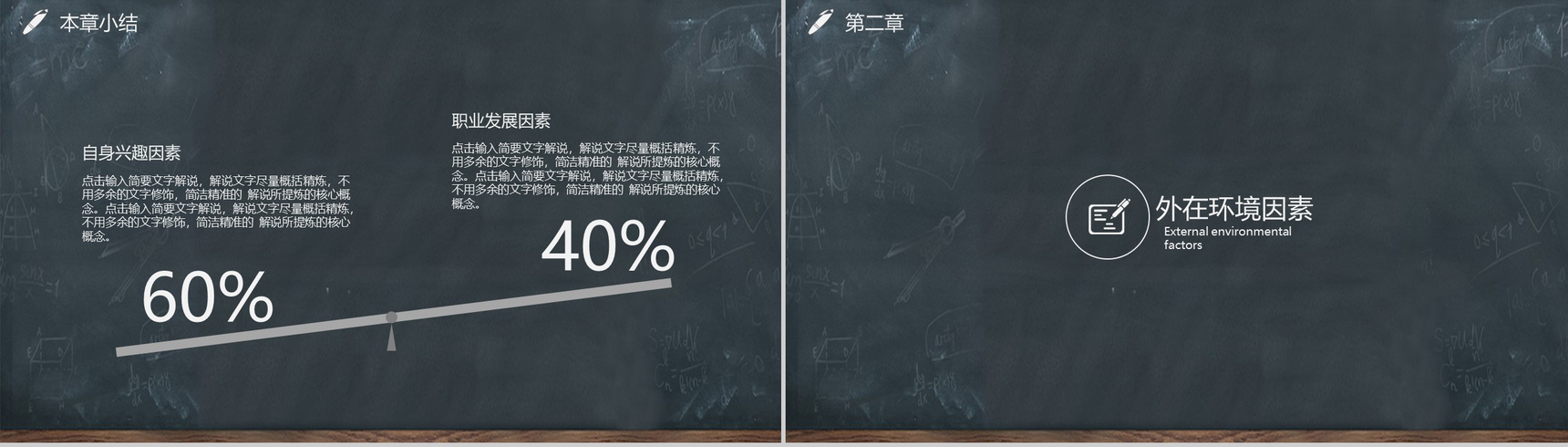黑板画大学生职业生涯规划PPT模板-5
