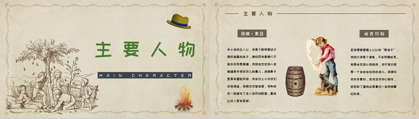 美国小说家马克吐温《汤姆索亚历险记》小说简介经典片段鉴赏PPT模板-6